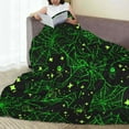 thumbnail image 6 of Pofeuu Green Bright Web with Spiders Print Ultra-Soft Micro Fleece Blanket,for Bed Or Sofa,All Season Throw Blankets Flannel Blanket-80"x60", 6 of 7