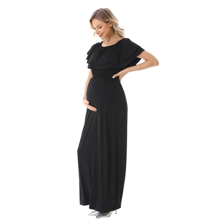 black short maternity dress The Lottie Secret Nursing Mini Dress