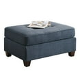 thumbnail image 1 of Poundex Furniture Tufted Fabric Cocktail Ottoman in Blue Color, 1 of 1
