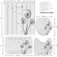 thumbnail image 2 of 4 Pcs Bathroom Sets with Shower Curtain and Rugs, Cute Dog Paw Funny, Bathroom Decor Puppy Brown Animal Cartoon Shower Curtain Sets for Bathroom Decor, 2 of 4