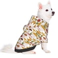 thumbnail image 2 of Fotbe Mushroom Print Small Dog Sweater Hoodies Pet Grey Hooded Soft Fleece Sweatshirts with Pocket Fall Winter Puppy Cat Sweaters Warm Clothes-Large, 2 of 7