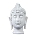 thumbnail image 1 of 6.5 Inch White Glazed Porcelain Medicine Buddha Head Bead Headdress, 1 of 1