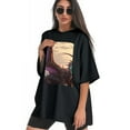 thumbnail image 3 of Plus Size Shirt for Women Black Tops for Women Short Sleeves Shirt for Women Dragon T Shirt Oversized Shirt for Women S, 3 of 5