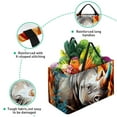 thumbnail image 3 of Rhinoceros Large Capacity Reusable Foldable Oxford Cloth Grocery Bags: Multifunctional Storage and Easter Basket, 3 of 7