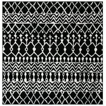 SAFAVIEH Tulum Glen Oriental Area Rug, Black/Ivory, 9' x 9' Square
