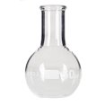thumbnail image 6 of Flask, Flat-Bottom Florence Boiling Flask, Standard Neck, 100ml capacity. Made from Borosilicate Glass. A good fit for any laboratory, science classroom, or homeschool., 6 of 8