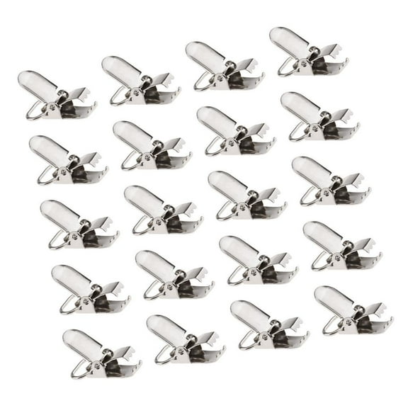 20 Pieces 1'' Metal Suspender Clips Webbing Strap Holder Craft Hooks