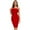 Red, variant on Slash Feathers Sexy HL Bandage Dress Club Strapless Celebrity Knee Length Bodycon Black