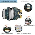 thumbnail image 3 of FORMRS School Backpack 17" Student Travel Bag with Laptop Compartment, Green Dragon Flowers, 3 of 7