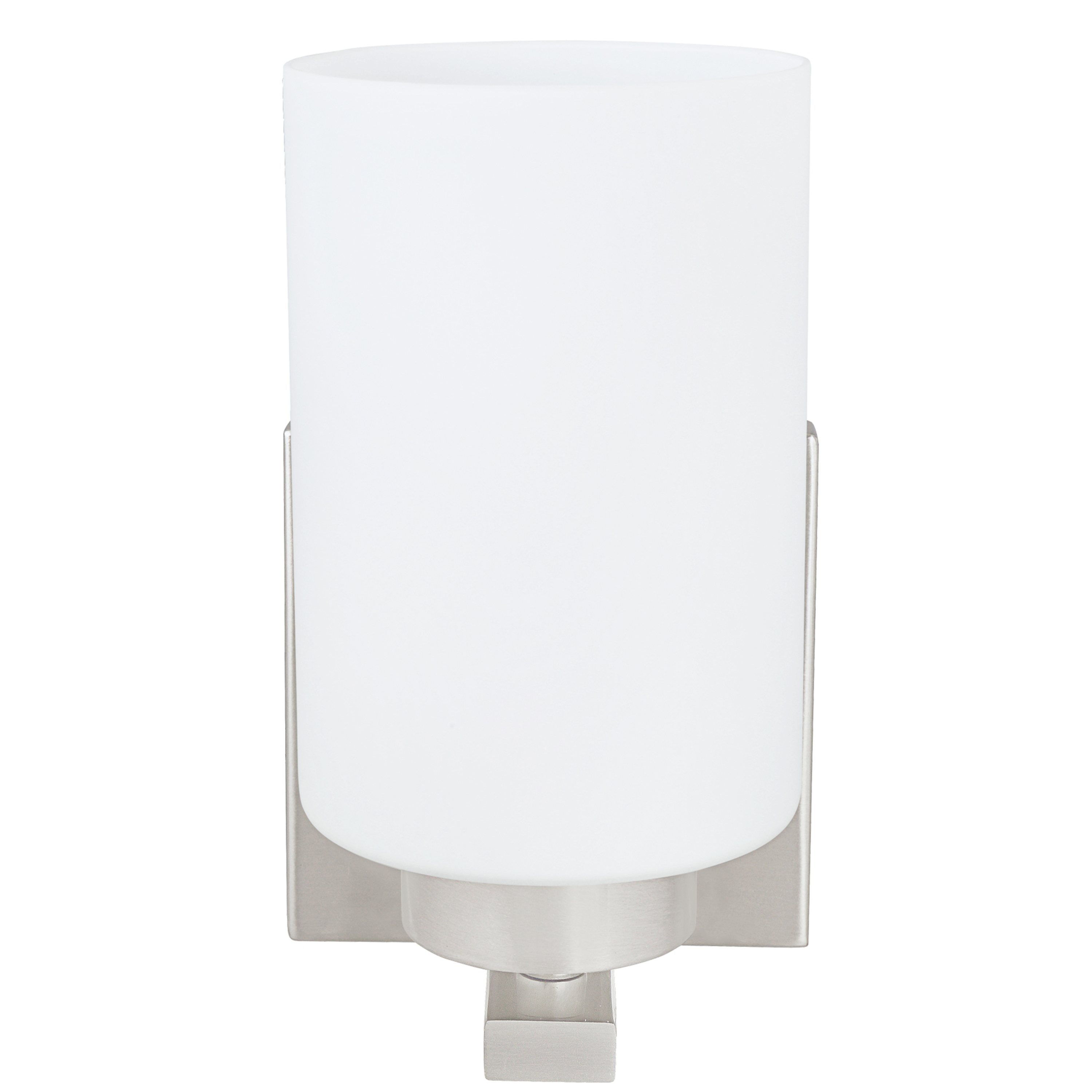 Aspen Creative 62218, One-Light Metal Bathroom Vanity Wall Light Fixture, 4-3/4" Wide, Transitional Design in Satin Nickel