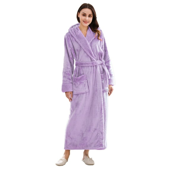 Women's Fleece Robe with Hood RHWN2233