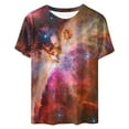 thumbnail image 4 of Save On Starry Sky Tunic Tops for Women Tie Dye Print Tee Shirts Round Neck Gradient T-Shirts Loose Short Sleeve Shirts T-Shirts Summer Casual Comfy Blouse 2025, 4 of 5