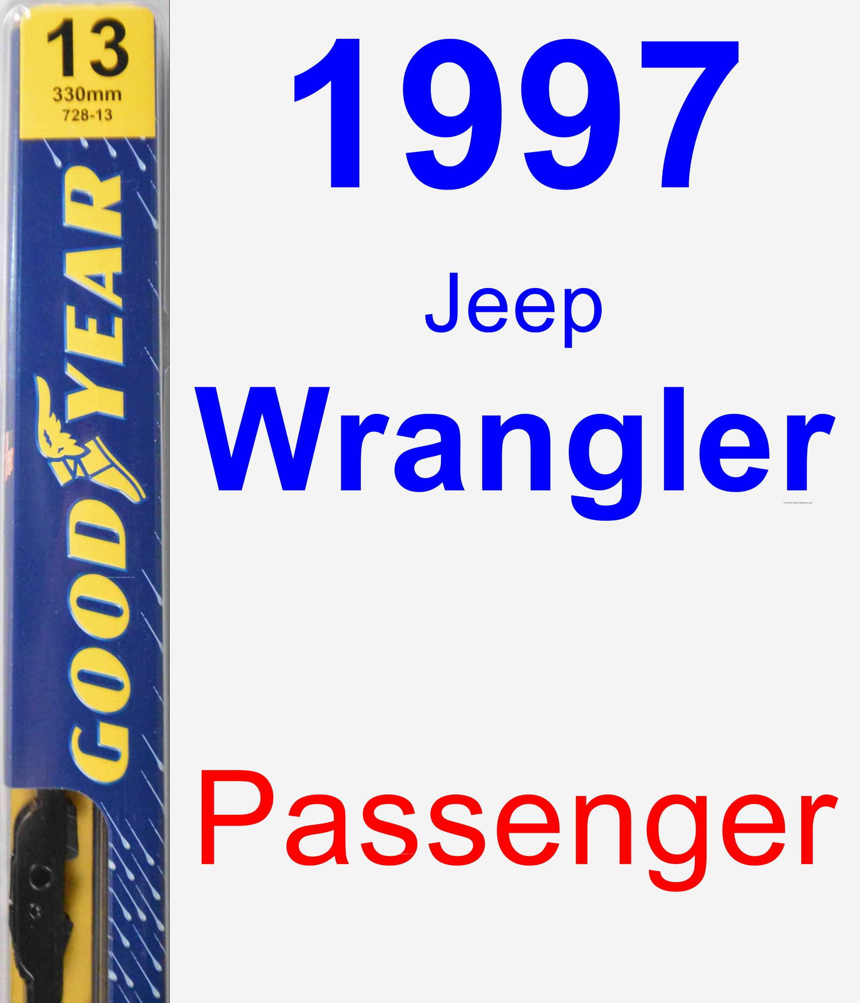1997 Jeep Wrangler Wiper Blade Set/Kit (Front) (2 Blades) - Premium -  