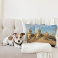 thumbnail image 4 of Ambesonne Cactus Throw Pillow Cover 2 Pack, Saguaros Boulders Sunset, 24", Pale Blue Pale Brown, 4 of 5