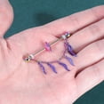 thumbnail image 3 of ZS 14G Chili Industrial Barbell Jewelry Chain Dangel Cartilage Conch Piercing Rainbow Earrings Piercing, 3 of 6