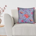 thumbnail image 3 of Throw Pillow Covers Pack of 4 for Living Room Table, Floral Printed Cushion Case, 20x20 inches - Light Bue- Home Decor, 3 of 9