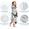 thumbnail image 7 of White Butterfly Name Pattern Hooded Bath Towel，60"x35" for Ages 3 To 12 Kids, Quick Dry Lightweight Soft Microfiber Hood Beach Towel Cover Up for Kids, 7 of 7