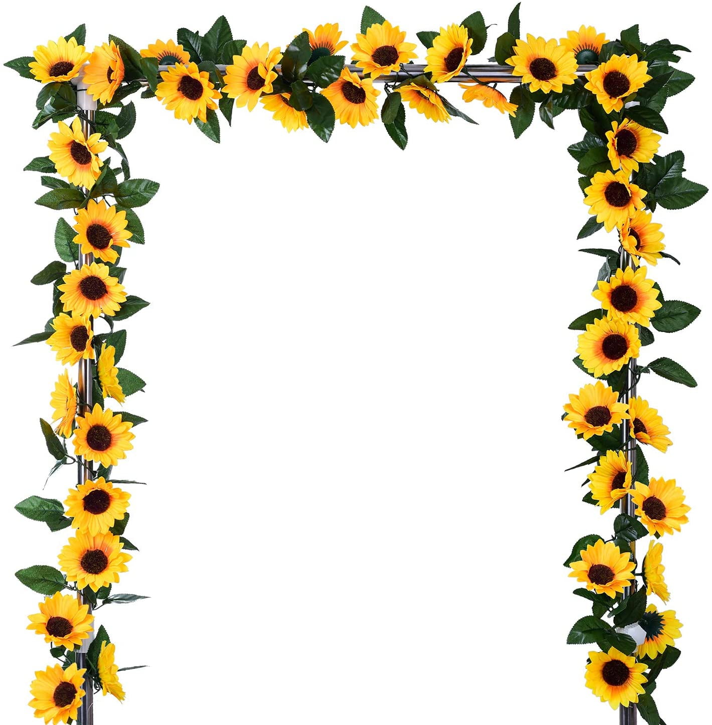 Coolmade 4 Pcs 7.4ft Artificial Sunflower Flowers, Yellow - Walmart.com