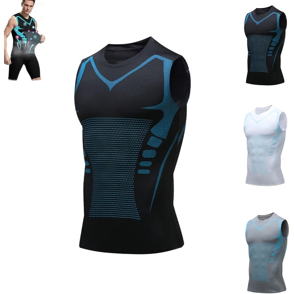 Surasy Compression Shirt, Compression Vest Men, Shaping Sleeveless Shirt for Men, Breathable Quick Dry Slim Fit Athletic Undershirt