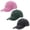 Black/Green/Pink, variant on 3 Pcs Washed Cotton Baseball Caps for Men Women with Small Heart Embroidery , Breathable Retro Adjustable Dad Hats with Crown, Curved Brim Ball Caps for Daily Wear, Beige/Black/Green