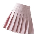 thumbnail image 3 of Falda plisada Mini uniforme de niña de escuela de tenis de cintura alta con pantalones cortos, rosa, XL Inevent AP001094-14, 3 of 7