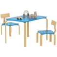 thumbnail image 1 of Qaba Kids Table and 2 Chair Set, Toddler Table and Chairs, Blue, 1 of 10