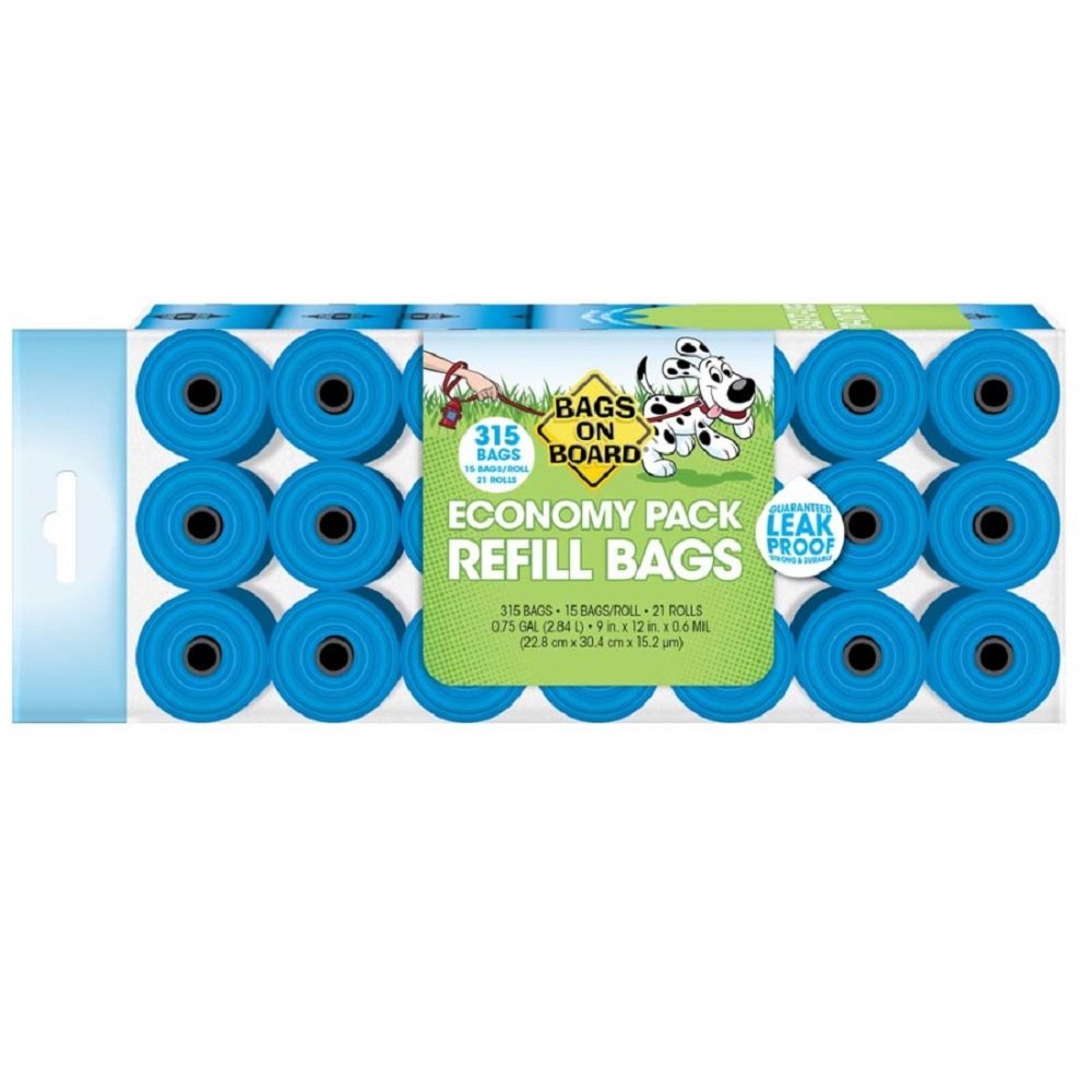 Bags on Board Dog Poop Bags, 315 Count, Blue photo 2