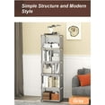 thumbnail image 4 of Storage Cube Shelves, 5 Cubes Closet Bookshelf Bedroom Organizer Shelf Bedroom Closet for Bedroom, Living Room, Office, Small Spaces, 6-Layer Self-Assembly, Gray, 4 of 5