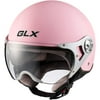 GLX 104-MP-L DOT European Open Face Motorcycle Helmet, Matte Pink, Large