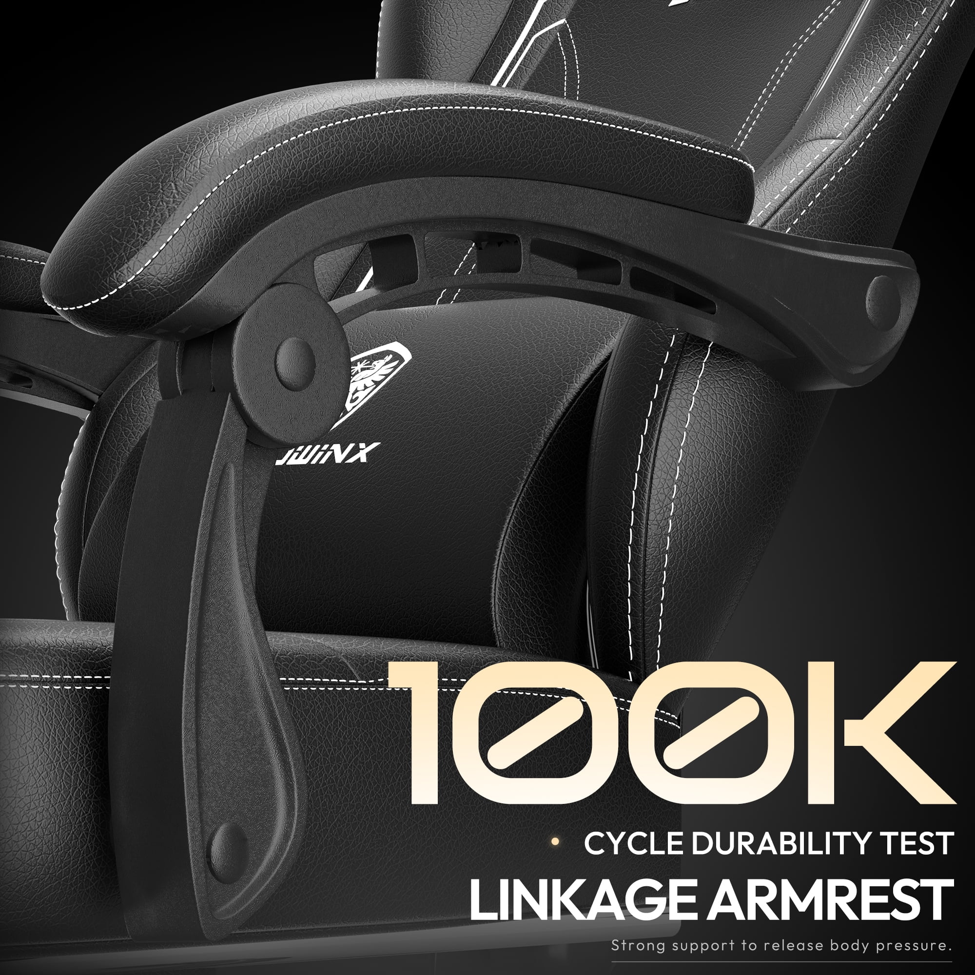 Dowinx Gaming Chair with Pocket Spring Cushion for Adults, Ergonomic Computer Chair with Footrest and Massage Lumbar Support for Office, Gaming, 300LBS, Black