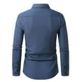 thumbnail image 4 of Riecok Mens Dress Shirts Long Sleeve Lapel Button down Pullover Solid Casual Tops Breathable Business Blouses with Pocket, 4 of 4