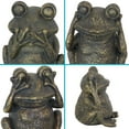 thumbnail image 6 of Sunnydaze Hear No Evil, See No Evil, Speak No Evil Frog Trio Statues - 10", 6 of 9