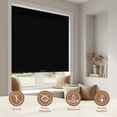 thumbnail image 7 of ZimJAHO Cordless Blackout Roller Shades for Windows, 100% Light Blocking Window Blinds, No Drill & Easy Install, for Bedroom, Living Room, Kitchen, Home and Office - Black, 27"W x 72"H, 7 of 7