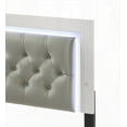 thumbnail image 6 of Grey and White Queen Bed with LED Light Padded Headboard - 12 Slats for Mattress Support, 6 of 9