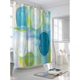 thumbnail image 3 of Shower Curtains Abstract Blue White Green Printing Bath Curtain Graffiti Waterproof Bathroom Shower Curtain Set with Hooks Decoration 72 x 84 Inches, 3 of 7