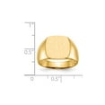 thumbnail image 5 of 14K Yellow Gold Ring Band Signet 12.5x12.5mm Open Back Men's, Size 9, 5 of 5