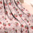 thumbnail image 3 of Pink Cow Strawberry Pattern Blanket,Comfortable Soft Flannel Throw Blanket,All Season,Warm Lightweight Blankets for Sofa Bed Couch Living Room Chair,50"x60", 3 of 4
