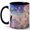 Black, variant on Floating Castle Garden 11oz Ceramic Mug, Dreamy Sky Fantasy Art
