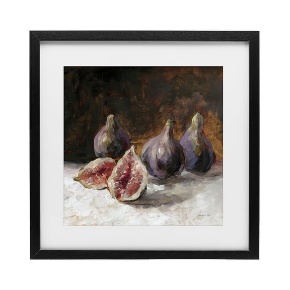 Stupell Industries Transitional Rustic Fig Still Life Black Framed Print Under Glass, 13 x 13, by Danhui Nai
