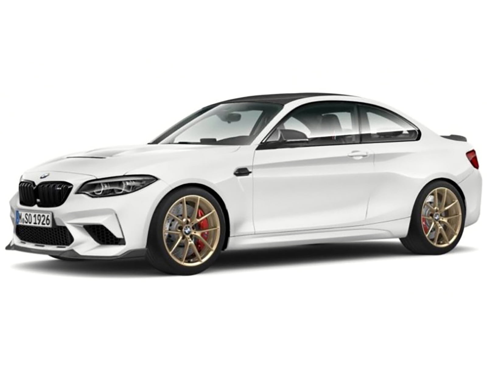 2020 BMW M2 CS White with Carbon Top and Gold Wheels 1/18 2020 BMW M2 CS White with Carbon Top and Gold Wheels 1/18