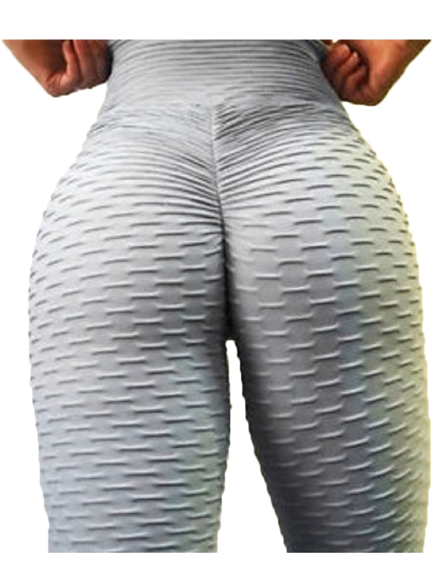 Details about   High Waisted Cropped Leggings Shimmering Nude Sparkly Compression Yoga Workout 