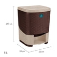 thumbnail image 4 of Bote de Basura Plásticos La Ardilla Terragave Rattan 8 l Beige, 4 of 4