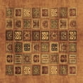 thumbnail image 1 of Ahgly Company Indoor Square Abstract Brown Modern Area Rugs, 8' Square, 1 of 4