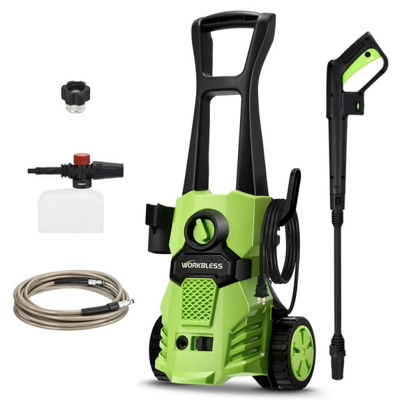 Uxcell Electric Pressure Washer, 3500 PSI 2.4 GPM Power Washer with Angle-Adjustment Nozzle, High Pressure Washer with Foam Blaster for Car, Driveway, Patios