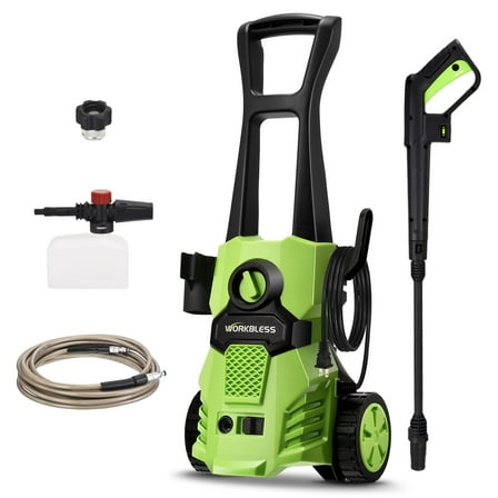 Uxcell Electric Pressure Washer, 3500 PSI 2.4 GPM Power Washer with Angle-Adjustment Nozzle, High Pressure Washer with Foam Blaster for Car, Driveway, Patios