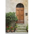 thumbnail image 2 of Flaherty, Dennis 23x32 Black Ornate Wood Framed with Double Matting Museum Art Print Titled - Italy, Tuscany, Pienza Doorway to a residence, 2 of 4