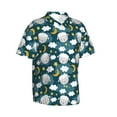thumbnail image 2 of Balery Sweet Dream Lamb Print Men's Hawaiian Shirts Short Sleeve Beach Shirt Relaxed Fit Vacation Button Down Shirts-Small, 2 of 9