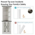 thumbnail image 5 of VEANERWOOD 67" Tall Corner Cabinet with 3 Adjustable Shelves, Modern Storage Cabinet with 2 Glass Doors for Living Room, Bathroom, Hallway, White, 5 of 7
