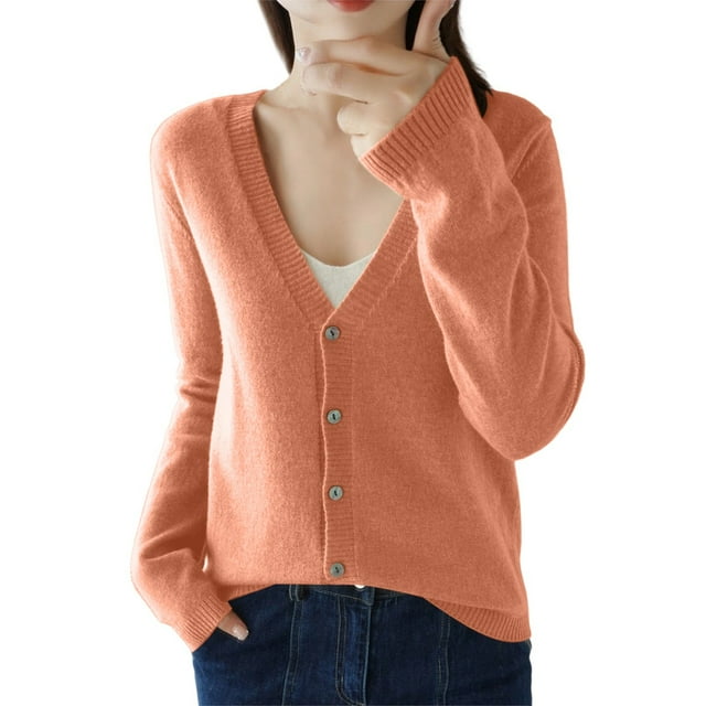 Lightweight Knit Cardigan Short Open Front Sweater Outerwear Casual Loose Fit Thin Fall Versatile Top