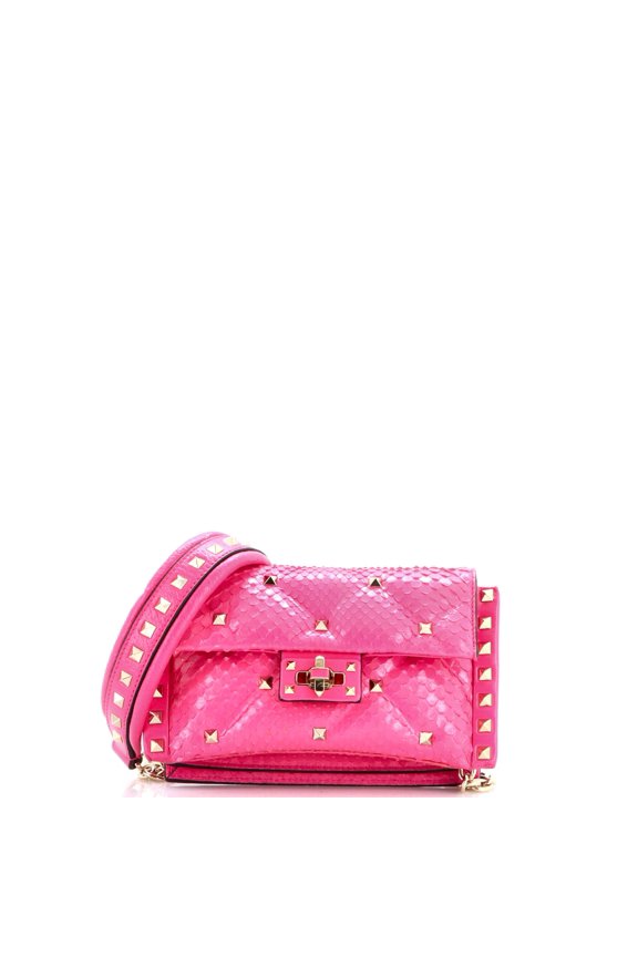 Pre-Owned Candystud Crossbody Bag Python Mini By Rebag